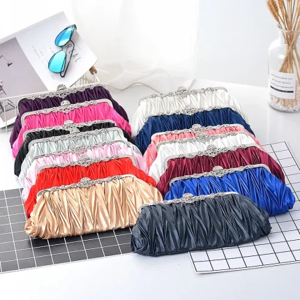 Portable bridesmaids diagonal package shoulder formal dress