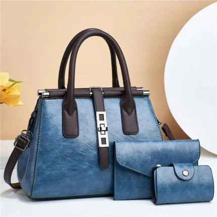 Simple messenger bag mommy package 3pcs set for women - Image 2