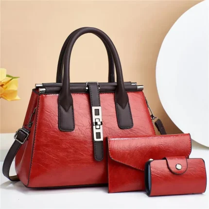 Simple messenger bag mommy package 3pcs set for women - Image 3