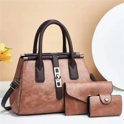 Simple messenger bag mommy package 3pcs set for women - Image 6