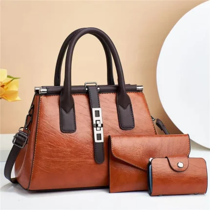 Simple messenger bag mommy package 3pcs set for women - Image 8