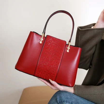 High capacity bride handbag red wedding bag - Image 7