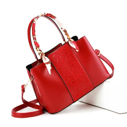 High capacity bride handbag red wedding bag - Image 8