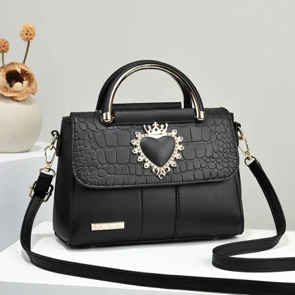 Fashion pure messenger bag shoulder embossing handbag - Image 2