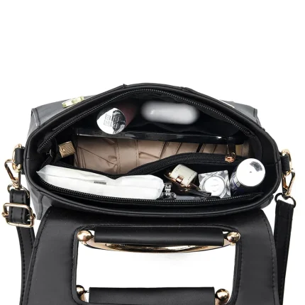 Fashion pure messenger bag shoulder embossing handbag - Image 4