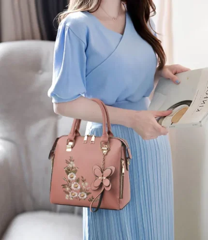 Gift pure composite bag fashion handbag 2pcs set - Image 2