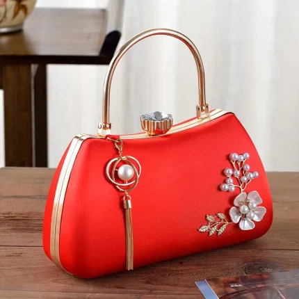 Satin cheongsam pendant diagonal package for women - Image 5